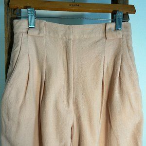 Valerie Stevens Pure Wool Pleated Trousers - Blush